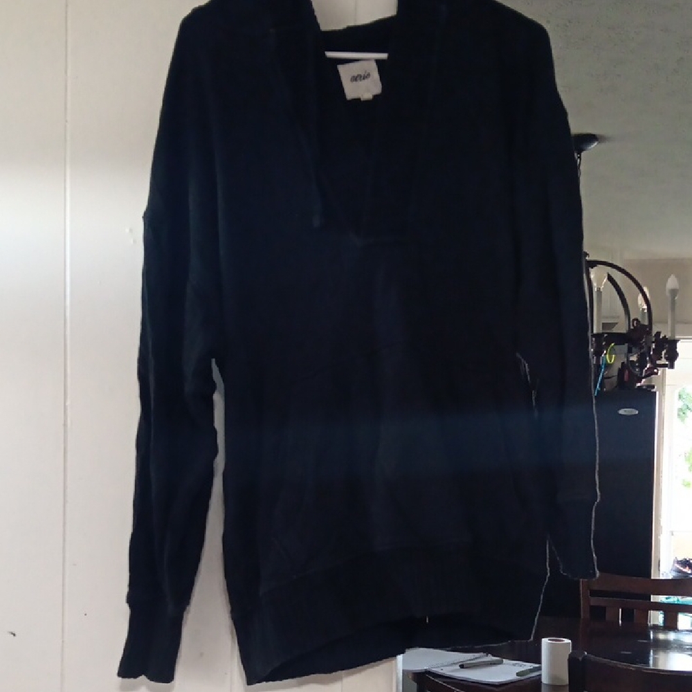 Aerie Classic Black Pullover Hoodie